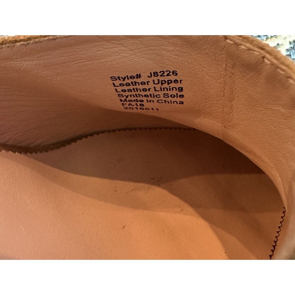 J Crew Tan Suede Pointed Toe Stacked Mid Block Heel Slip On Mules Clogs Size 9 - Picture 10 of 13